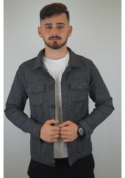 Erkek Gri Kot Ceket