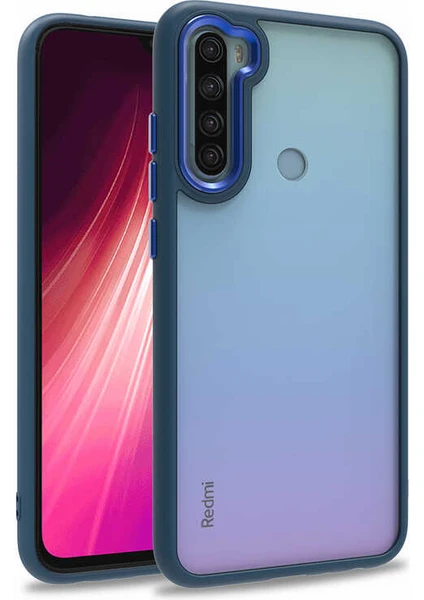 Xiaomi Redmi Note 8 Kılıf Kamera Nikelaj Kenar Renkli Kapak