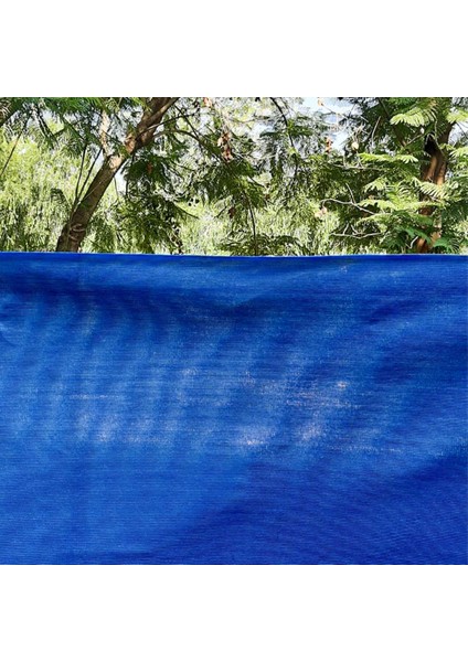 %95 Mavi Gölgelik File Çit Filesi 4 Metre Enli 95'lik Bahçe Çit Örtüsü Jüt Gölgelik Koruma Tülü