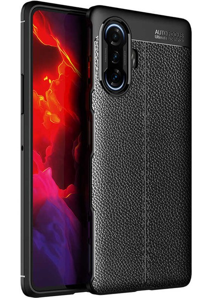 Xiaomi Redmi K40 Gaming Kılıf Rugan Armor Deri Görünümlü Parmak İzi Yapmaz Dayanıklı Niss Silikon Kapak