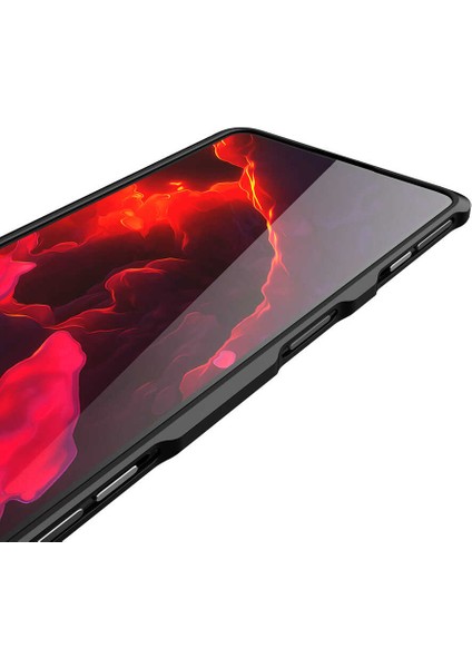 Xiaomi Redmi K40 Gaming Kılıf Rugan Armor Deri Görünümlü Parmak İzi Yapmaz Dayanıklı Niss Silikon Kapak