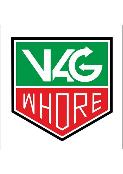 Vag Whore Sticker 2 Adet