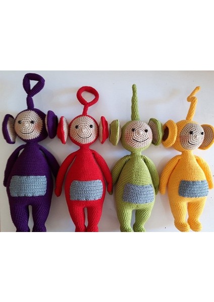 Teletubbies (Teletabiler) Takımı Amigurumi Organik Oyuncak