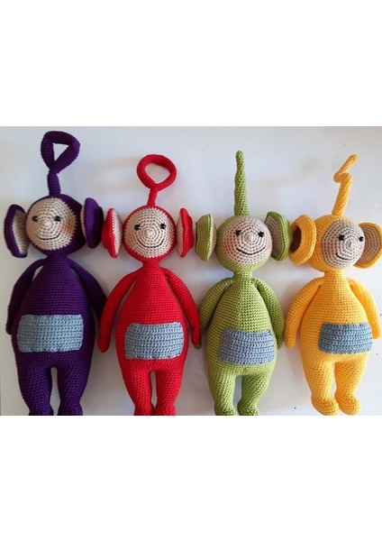 Oyuncak Park Teletubbies (Teletabiler) Takımı Amigurumi Organik Oyuncak