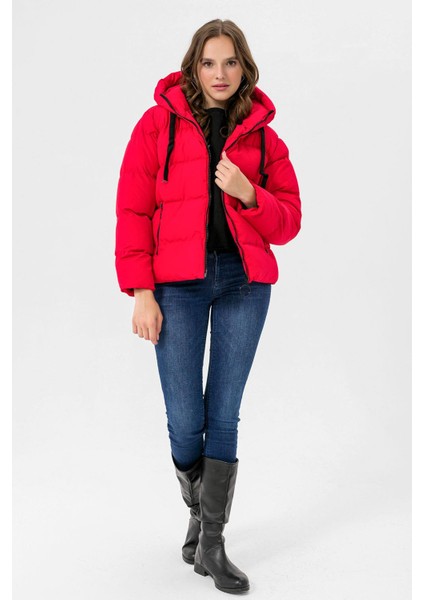 Kadın Jel Dolgu Kapüşon Detaylı Şişme Mont fırsatları