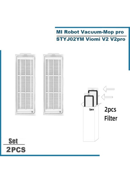 Xiaomi Vacuum Mop Pro Uyumlu 7 Parça Filtre Fırça Mop Seti