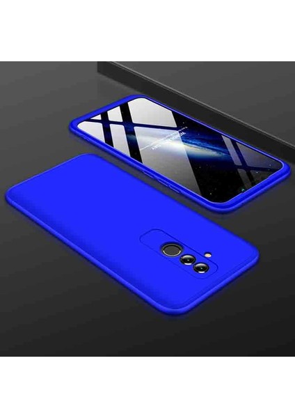 Case Street Huawei Mate 20 Lite Kılıf Ays 3 Parçalı Önü Açık Sert Rubber Koruma+Nano Lacivert