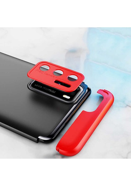 Huawei P40 Pro Kılıf Ays 3 Parçalı Önü Açık Sert Rubber Koruma Bronz