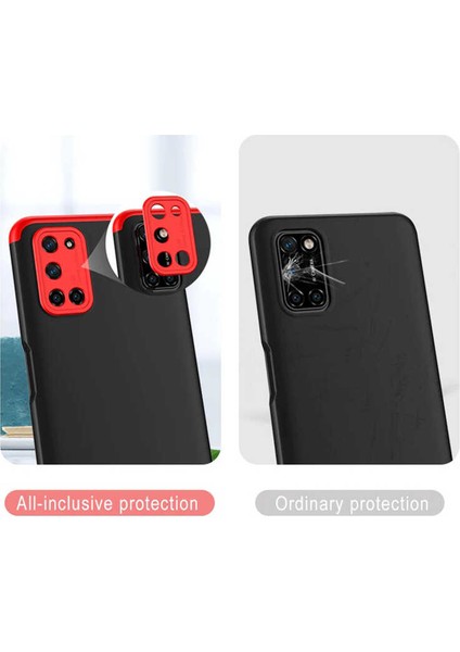 Case Street Oppo A72 Kılıf Ays 3 Parçalı Önü Açık Sert Rubber Koruma Gri