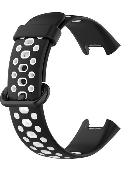 Xiaomi Redmi Watch 2 Lite Kordon Delikli Çift Renk Silikon Beyaz