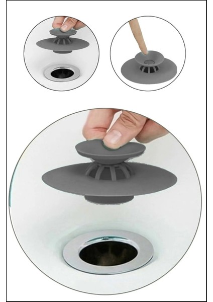 Yclshop 2 Kademeli Dokunmatik Lavabo Tıkacı Silikon Lavabo Gider Tıpası indirimleri