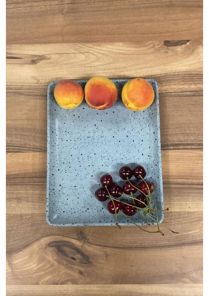 18X13 cm Dikdörtgen Servis-Pasta-Kahvaltı ve Sunum Tabağı 2 Li