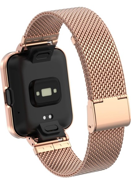 Redmi Watch 2 Lite Uyumlu Klipsli Hasır Metal Kordon & Kasa Koruma 2 In 1 Tel Örgü Kayış fırsatları