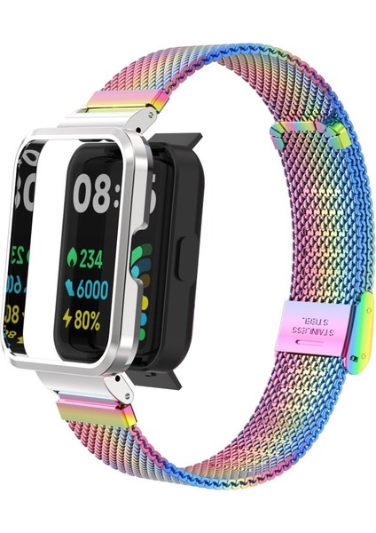 Redmi Watch 2 Lite Uyumlu Klipsli Hasır Metal Kordon & Kasa Koruma 2 In 1 Tel Örgü Kayış indirimleri