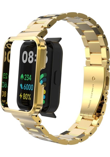 Redmi Watch 2 Lite Uyumlu Baklalı Model Metal Kordon & Kasa Koruma 2 In 1 Paslanmaz Çelik Kayış indirimleri