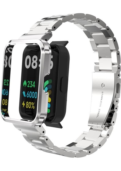 Redmi Watch 2 Lite Uyumlu Baklalı Model Metal Kordon & Kasa Koruma 2 In 1 Paslanmaz Çelik Kayış indirimleri
