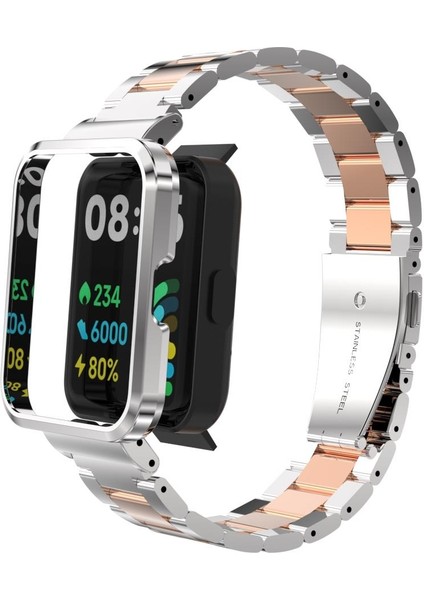 Redmi Watch 2 Lite Uyumlu Baklalı Model Metal Kordon & Kasa Koruma 2 In 1 Paslanmaz Çelik Kayış indirimleri
