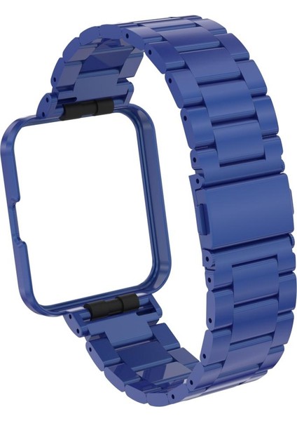 Redmi Watch 2 Lite Uyumlu Baklalı Model Metal Kordon & Kasa Koruma 2 In 1 Paslanmaz Çelik Kayış modelleri