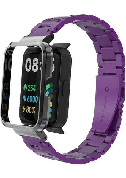 Redmi Watch 2 Lite Uyumlu Baklalı Model Metal Kordon & Kasa Koruma 2 In 1 Paslanmaz Çelik Kayış indirimleri