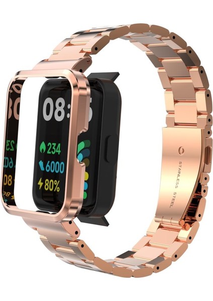 Redmi Watch 2 Lite Uyumlu Baklalı Model Metal Kordon & Kasa Koruma 2 In 1 Paslanmaz Çelik Kayış indirimleri