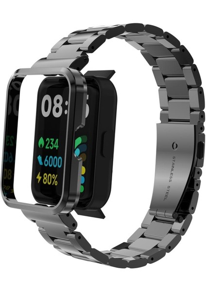Redmi Watch 2 Lite Uyumlu Baklalı Model Metal Kordon & Kasa Koruma 2 In 1 Paslanmaz Çelik Kayış indirimleri