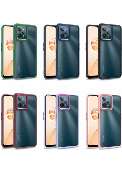 Realme C31 Uyumlu Kılıf Arkası Şeffaf Köşeleri Renkli Şık Flora Kapak fiyatları
