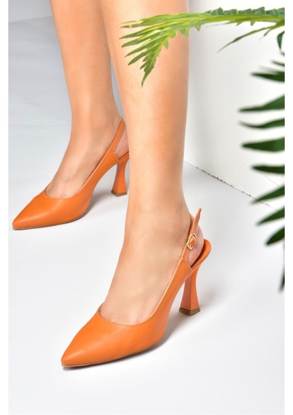 Turuncu Ince Topuklu Kadın Ayakkabı M252424309