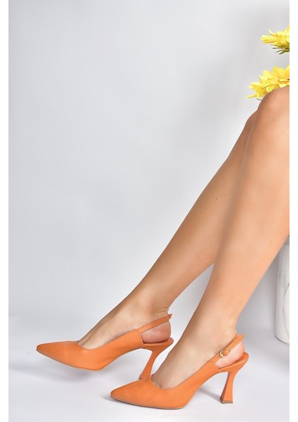 Turuncu Ince Topuklu Kadın Ayakkabı M252424309 modelleri