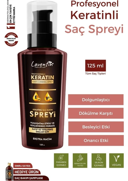 Profesyonel Aşırı Yıpranmış Saçlar Için Keratin Spreyi 125ML