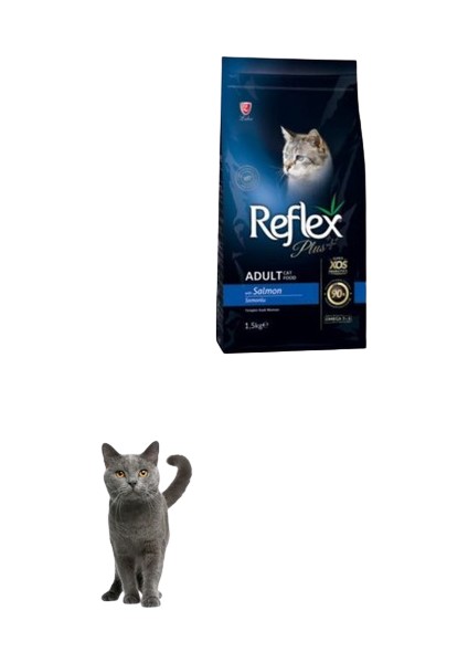 Plus Somonlu Yetişkin Kedi Maması 1,5 kg