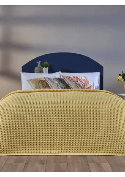 Doqu Home Clara Waffle Pıke Cft Sarı