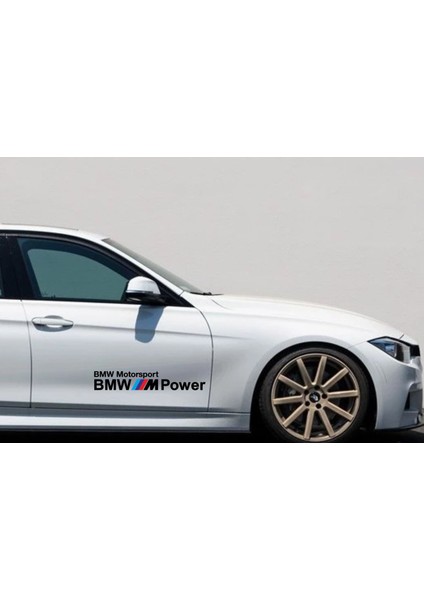 Bmw M Power Motorsport 2 Adet Sticker Seti 58X9Cm