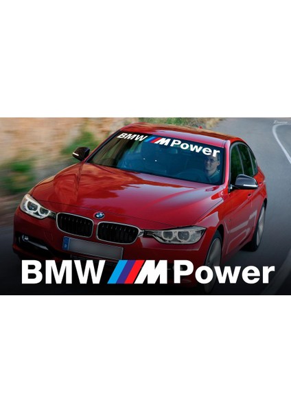 Oto Sticker Otosticker Bmw M Power Ön Cam Alınlık Büyük Sticker 96X10Cm