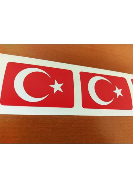 2 Adet 8X4Cm Kelebek Cam Türk Bayrağı