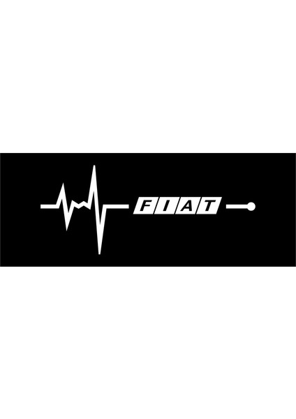 Fiat Nabız Kalp Atışı Sticker 2 Adet V1