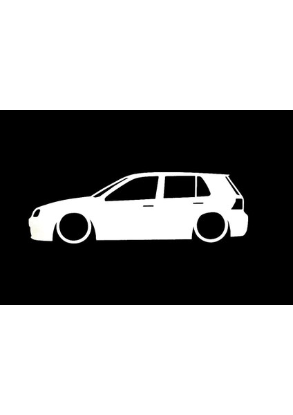 Volkswagen Golf Mk4 Basık Kelebek Silüet Stickeri 2 Adet