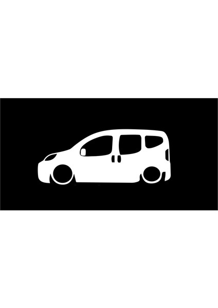 Fiat Fiorino Basık Kelebek Silüet Stickeri 2 Adet