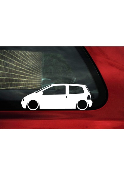 Renault Twingo Basık Kelebek Silüet Araba Stickeri 2 Adet