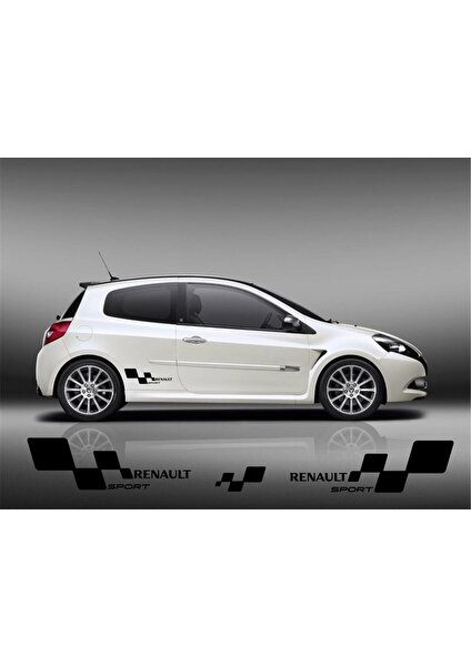 Oto Sticker Renault Sport Sticker Seti Sağ Sol Araba Stickeri Yeni Nesil