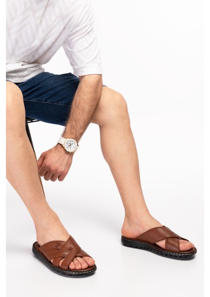 Erkek Taba Hakiki Deri Comfort Taban Terlik