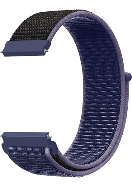 Amazfit Gts 2 Mini İçin Uyumlu Dokuma Kordon Midnight Blue