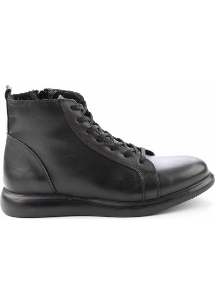 Siyah Leather Erkek Bot & Bootie E02549681303