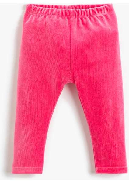 Ribanalı Tayt Beli Lastikli