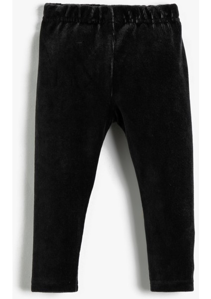 Ribanalı Tayt Beli Lastikli