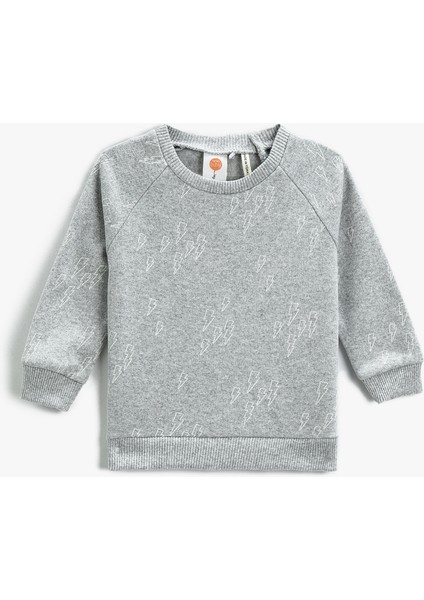 Basic Sweatshirt Bisiklet Yaka