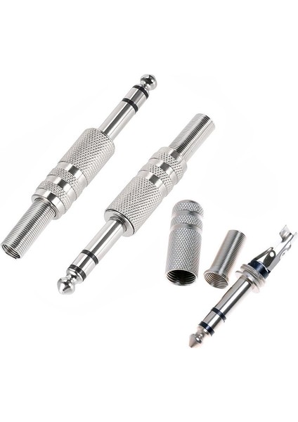 Lehimlenebilir Metal 6.35 mm Erkek Çivi Jack