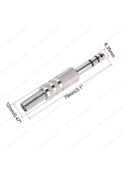 Lehimlenebilir Metal 6.35 mm Erkek Çivi Jack fırsatları
