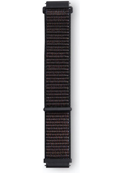 Samsung Galaxy Watch 3 45 Mm İçin Uyumlu Spor Dokuma Kordon Siyah Kırmızı Noktalı