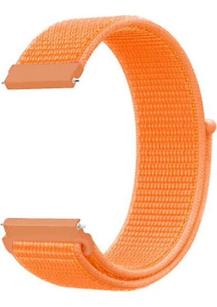 Samsung Galaxy Watch 46 Mm İçin Uyumlu Dokuma Kordon Papaya