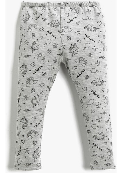 Unicorn Baskılı Tayt Beli Lastikli fiyatları